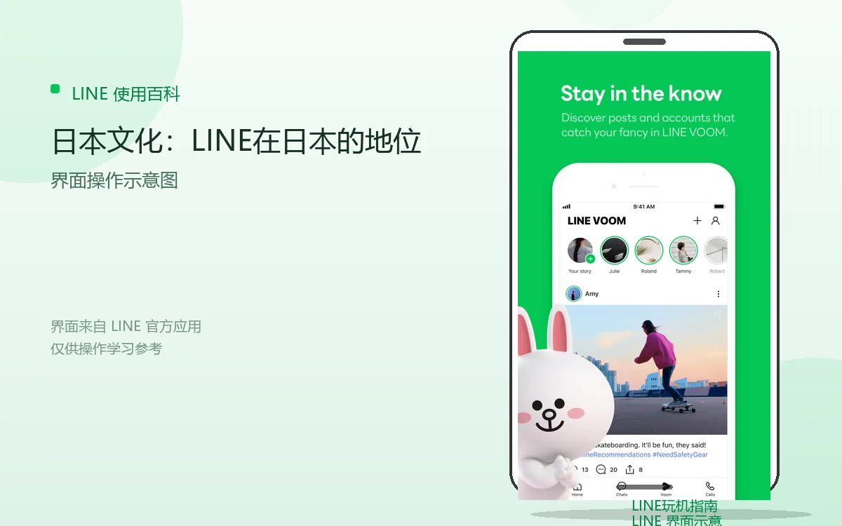 日本文化:LINE在日本的地位界面示意图