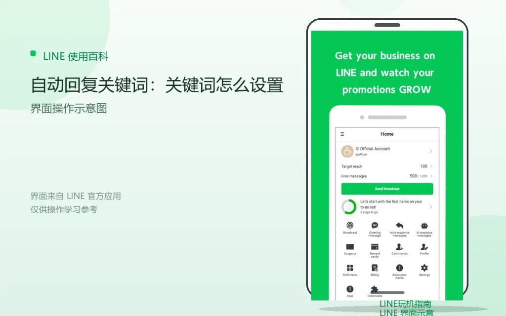 LINE自动回复关键词：关键词怎么设置配图