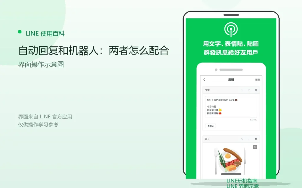 LINE自动回复和机器人：两者怎么配合配图